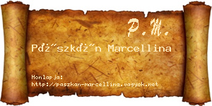 Pászkán Marcellina névjegykártya